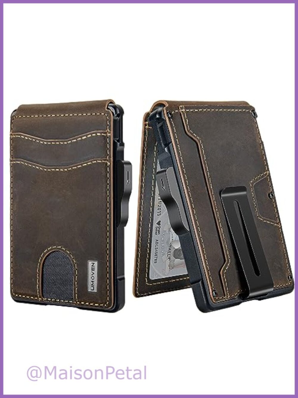 Men's Minimalist RFID Blocking Slim Pop Up Card Holder Wallet